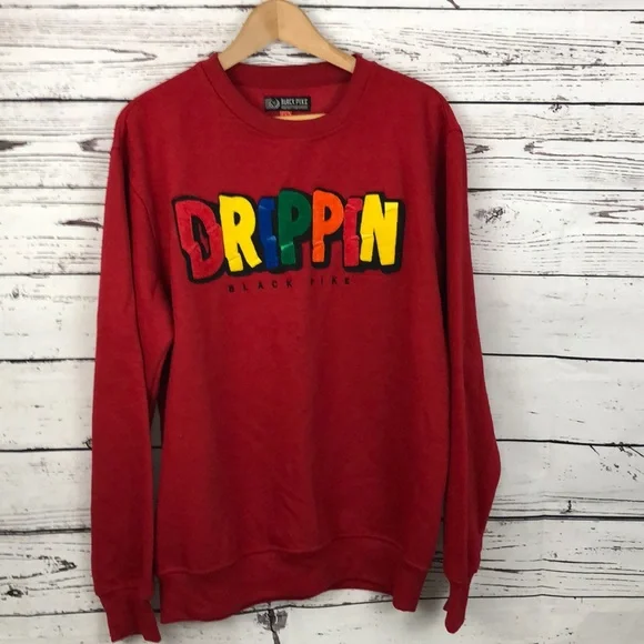 NWOT Black Pile Drippin Sweater